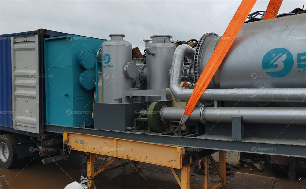 日本BLJ-3廢輪胎煉油設(shè)備安裝