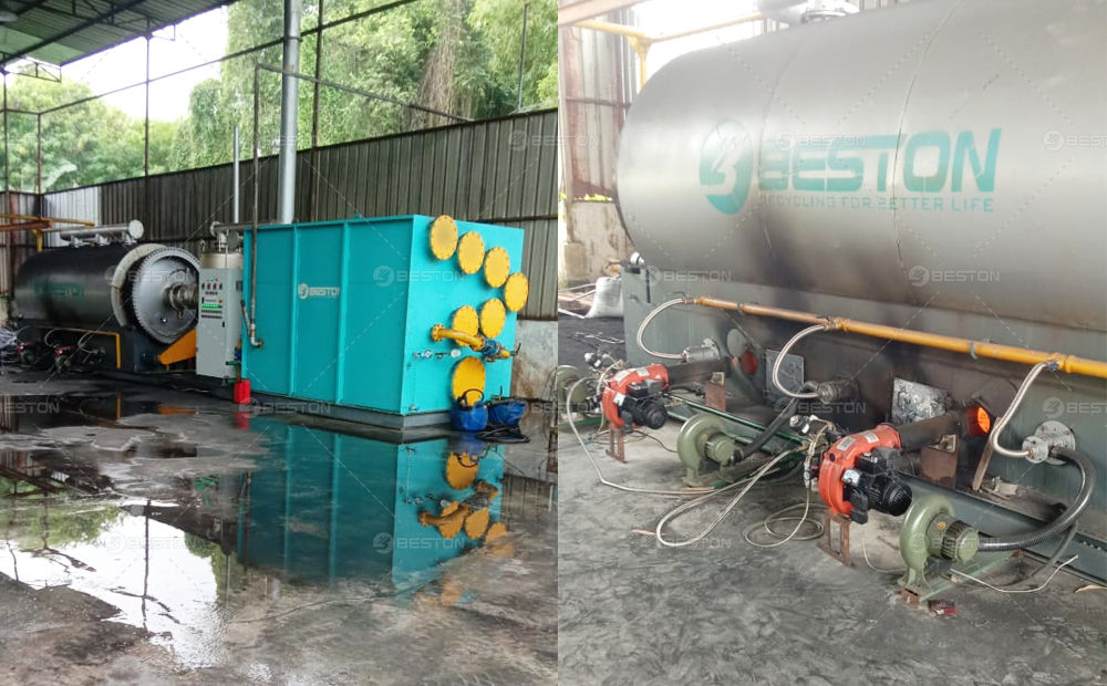 印尼廢輪胎煉油設(shè)備安裝