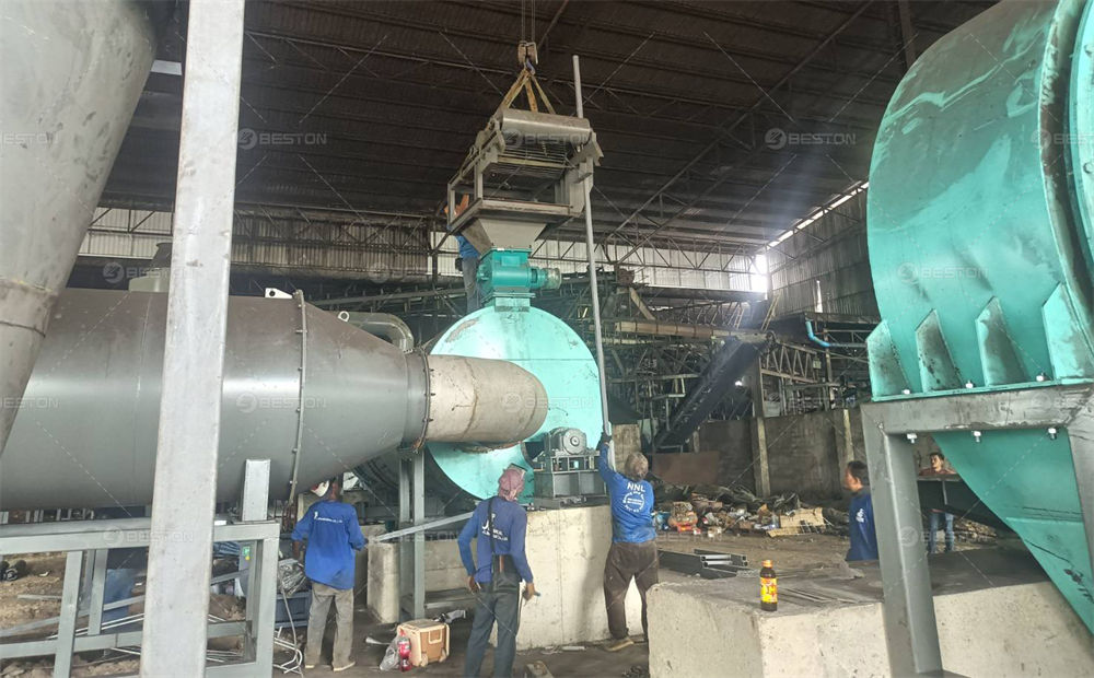 泰國(guó)BST-50木材炭化設(shè)備安裝