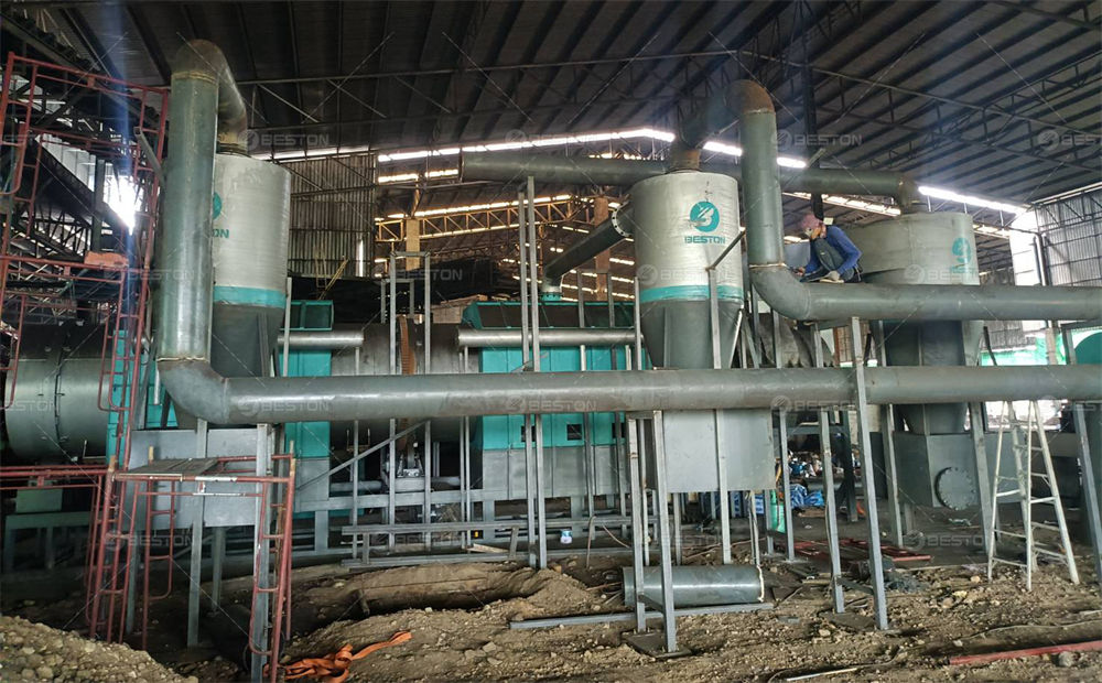 泰國(guó)BST-50木材炭化設(shè)備安裝